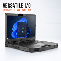 Ordinateur portable semi-robuste personnalisé Getac S510 15,6 pouces FHD 1000 Nits avec écran tactile, processeur Core Ultra 5, 32 Go de DDR5, 1 To de SSD