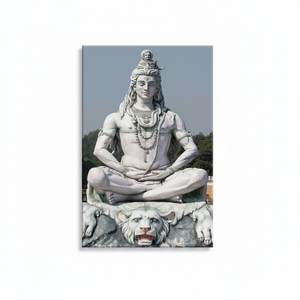 ผ้าใบพิมพ์: ศิลปะรูปปั้นฮินดูที่สง่างามสำหรับตกแต่งบ้านผ้าใบห่อ - Product Image 2