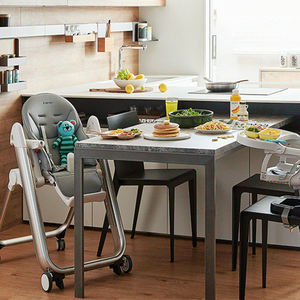 Silla alta para bebé Silla alta portátil con altura ajustable y reclinable con bandeja extraíble - Product Image 5