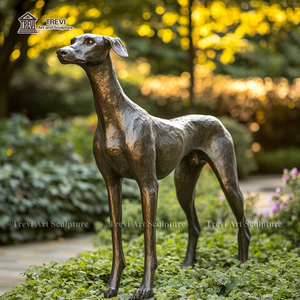 Ornement de jardin Statue de lévrier en bronze à vendre - Product Image 6