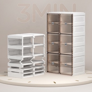 New hot-selling folding shoe storage box installation-free storage box multi-layer shoe rack