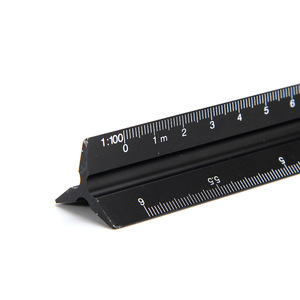 30 सेमी ड्राफ्टिंग एल्यूमिनियम मेटल आर्किटेक्ट त्रिकोणीय स्केल शासक त्रिकोणीय इंजीनियर स्केल शासक - Product Image 3