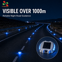 CadSolar CS-SR-801 Balise solaire bidirectionnelle 110 mm 6 LED IP68 pour la sécurité routière avec option de montage sur poteau