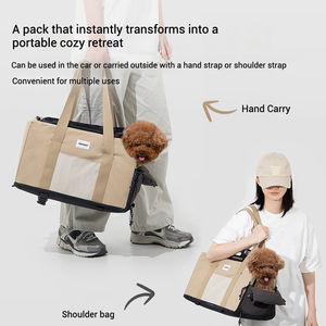 Asiento de Coche Portátil de Lujo para Mascotas, Bolsa de Transporte Transpirable, Ajustable, Impermeable, Suave, Antisuciedad, Cojín de Copiloto para Mascotas, Moderno - Product Image 4