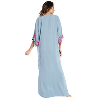 Robes de plage amples brodées pour femmes, style ou logo personnalisé, fabrication ODM, grandes tailles, paréos de bain, robes de vacances