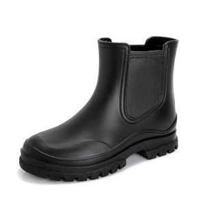 Moda donna nuove scarpe da pioggia in PVC tubo corto da esterno guading basso Top in gomma soprascarpe acqua e calze - Product Image 2