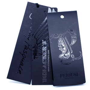 Tùy chỉnh in ấn tại chỗ <span class=keywords><strong>UV</strong></span> thương hiệu <span class=keywords><strong>logo</strong></span> đu giấy tái chế các tông treo Tag cho quần áo - Product Image 4