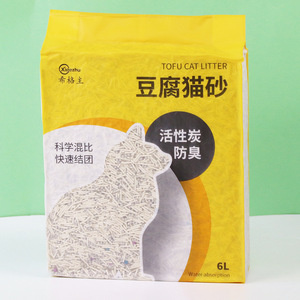 Litière pour chat en tofu, forme de bande, blanche, contrôle des odeurs, pour chateries, vente en gros - Product Image 2