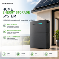 Système de stockage d'énergie domestique avec onduleur hybride 1200VA et batterie LiFePO4 10kWh pour l'énergie solaire domestique