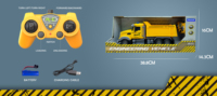 2.4G 6 canaux télécommande USA Construction RC camion à benne basculante jouet pour enfants avec lumières, son, ascenseur de cargaison et fonction de chute