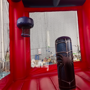 Château gonflable commercial sur le thème du film <span class=keywords><strong>Spiderman</strong></span>, château gonflable personnalisé avec toboggan pour les fêtes d'enfants - Product Image 6