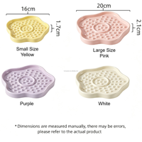 Gamelle en céramique pour animaux de compagnie, à alimentation lente, tapis de léchage peu profond, respectueux des moustaches, pour chat et chien, compatible micro-ondes et lave-vaisselle