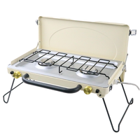 Réchaud de Camping pliable à Double brûleur Portable petite table de cuisson à gaz pour la cuisson en plein air parfait réchaud à gaz Butane pour le Camping
