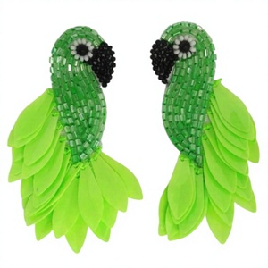 Femmes Rose Perlé Fleur Boucles D'oreilles À La Main Floral Dangling Résine Bijoux Nouvelle Tendance En Gros pour Les Occasions De Noël - Product Image 6