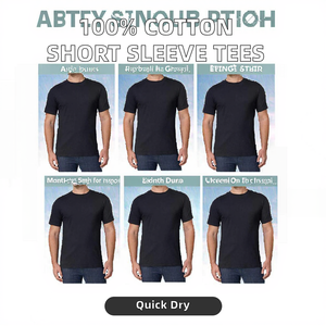 Camisetas Blancas Lisas para Hombre, 100% Algodón, Cuello Redondo, Manga Corta, Tallas S a 5XL, Diseño Personalizado, Logotipo OEM - Product Image 2