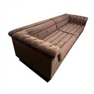 Divano in Velluto Marrone Personalizzabile in Dimensioni e Colore, Rivestimento in Tessuto Premium Morbido, <span class=keywords><strong>Grande</strong></span> Divano Robusto e Durevole per <span class=keywords><strong>Soggiorno</strong></span>, Arredamento Casa - Product Image 3