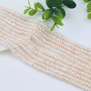5-6mm Natural Yellow White Cream Freshwater Pearl Stone Potato Shape Beads From Wholesale Stone Supplier Cultured Pearls