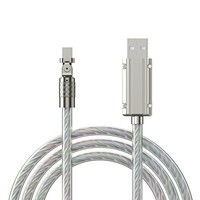 Câble de charge angulaire au design fluide et innovant en alliage de zinc |   Clé USB rotative 3.1 Type-C Micro IOS |   Écouteurs à charge rapide 1M