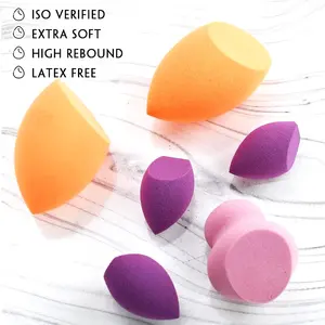 2024 Brand RT Luxury Facial Latex Free Makeup Beauty Egg Label Sponge Foundation Extra Soft Cosmetics Blender Puff Packaging Box