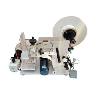 Machine d'étiquetage semi-automatique électrique pour bouteilles et bocaux en verre, compatible 220V/110V, facile à utiliser - Product Image 1