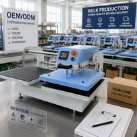 Pneumatische Doppelstation-Heißpressmaschine OEM ODM Direktvertrieb Sublimations-Transferausrüstung für T-Shirt-Druck