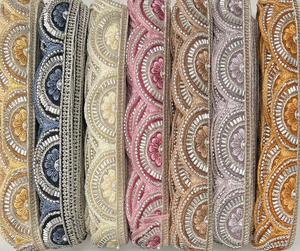 Cinta de Tela Bordada con Lentejuelas y Cuentas de Lujo, Accesorios de Alta Costura para Vestidos de Novia, Adorno con Cuentas Hechas a Mano - Product Image 1