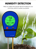 Digitale 3 In 1 Bodemtemperatuur Zonlicht Analysator Bodem Ph Zuurgraad Detector Voor Tuinbouw Fruit En Groente