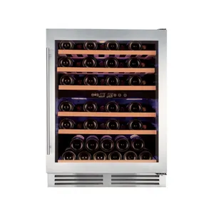 Bacchus-enfriadores de vino integrados, refrigeradores eléctricos de doble zona para vino