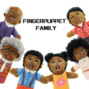 Marionetas de dedo creativas Juguetes de peluche Familia Africana Juguetes de dedo Regalos de educación temprana para padres e hijos al por mayor - Product Image 2