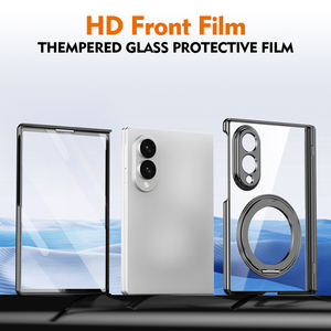 Funda transparente plegable con película protectora, soporte giratorio de aleación 360°, <span class=keywords><strong>carga</strong></span> inalámbrica magnética N52, resistente al agua y a los golpes. - Product Image 3