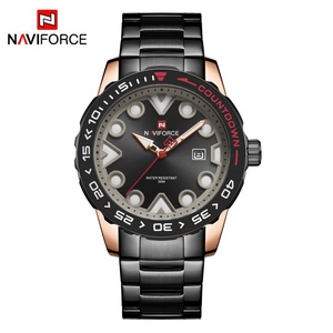 นาฬิกา NaviFORCE 9178 รุ่นหรูหรา กลไกควอตซ์จากญี่ปุ่น สำหรับผู้ชาย นาฬิกาข้อมือเท่ห์ สายสตีล Relogio Masculino Naviforce - Product Image 1