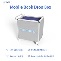 Solución Inteligente para Bibliotecas, Accesorios para Bibliotecas, Caja de Devolución de Libros Móvil y Resistente, Estación de Entrega de Libros de Autoservicio Portátil