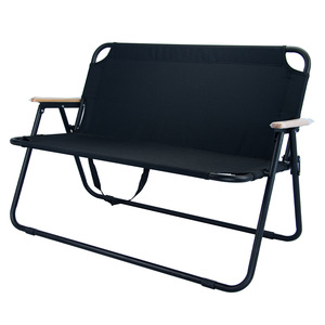 Chaise pliante double 110x55x74cm, chaise de camping portable d'extérieur avec dossier, style rectangulaire moderne - Product Image 1