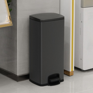 Sailu Foot Operated Trash Can 12L Above Rectangular Indoor Waste Bin For Office Kitchen Living Room Bathroom - Product Image 2