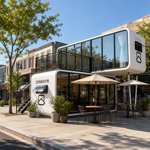 Kiosque Modulaire Préfabriqué Moderne pour Café-épicerie de Rue avec Auvent – Idéal pour les Espaces Commerciaux Extérieurs - Product Image 1