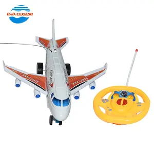 Aereo elettrico a 2 canali airbus musica giocattoli leggeri modello rc aereo per bambini