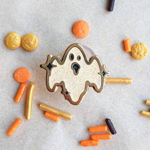 Nouvelles épingles à revers miniatures populaires pour Halloween, amis effrayants, badge personnalisé, chauve-souris, fantôme et maïs sucré, ensemble d'épingles en émail dur, paillettes - Product Image 6