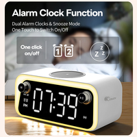 Lampe LED multifonctionnelle 6 en 1, radio, haut-parleur, chargeur sans fil 10W, magnétique, 9 en 1, réveil, veilleuse