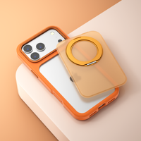 Coque de téléphone antichoc en TPU et PC avec plaque arrière remplaçable pour 17 Pro Max, étui magnétique avec béquille rotative, toucher doux, vente en gros 5