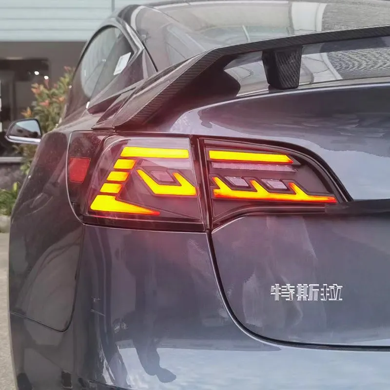 ไฟอะไหล่รถยนต์,ไฟท้ายสไตล์แนวคิดไฟท้ายไฟ LED สัญญาณไฟถอยหลังจอดรถสำหรับ Tesla รุ่น3 /Y