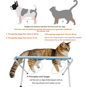 Soporte Plegable Multifuncional y Ecológico <span class=keywords><strong>para</strong></span> el Cuidado de Mascotas, Malla de Poliéster de Secado Rápido, Marco de Hierro, <span class=keywords><strong>para</strong></span> Bañar, Secar con Soplador y Administrar Medicamentos - Product Image 1