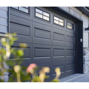 Porte de <span class=keywords><strong>garage</strong></span> automatique en acier simple, design moderne personnalisé, avec fenêtres en verre, portes de <span class=keywords><strong>garage</strong></span> en métal en gros - Product Image 3