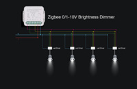 Modul Saklar Dimmer LED Zigbee 3.0 Smart Tuya 0/1-10V DIY 240v, Dapat Dikendalikan dengan Alexa dan Google Home