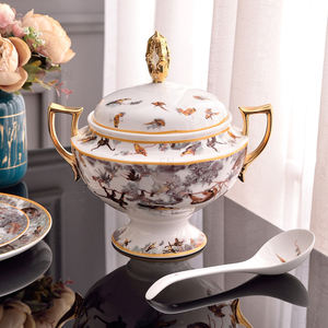 Cookware Equator Jungle Series Tableware <b>Set</b> Bowls and Plates Porcelain Dinner <b>Set</b> Minimalist Cup Kit Western Ceramic Bone China - Product Image 4