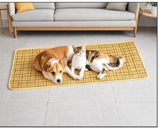 Tapis de refroidissement pour animaux de compagnie avec motif de grille Conception respirante durable pour chiens Confort d'été Idéal pour garder les animaux de compagnie au frais et détendus - Product Image 4