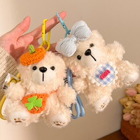 Porte-clés en peluche mignon petit ours en peluche personnalisé en gros