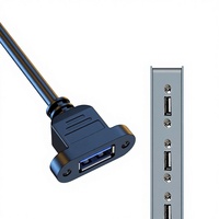 Câble d'extension USB 3.0 mâle vers femelle, entièrement blindé, design à oreilles, 90 degrés, avec conducteur en cuivre pur étamé
