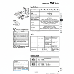 MXQ16L-50AT โต๊ะสไลด์ลมนิวเมติก SMC - Product Image 1