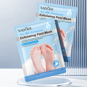 Masque pour les pieds SADOER en lait de chèvre biologique hydratant, exfoliant et blanchissant à la lavande pour adultes (vente en gros) - Product Image 2