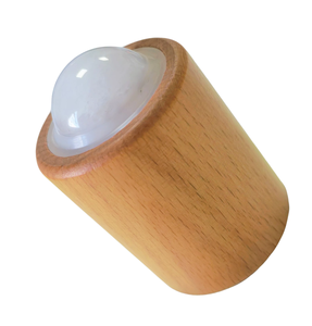 Masseur ergonomique cylindrique en bois avec pierre de jade blanc véritable pour le soin du cou et des épaules – Vente en gros personnalisable - Product Image 1